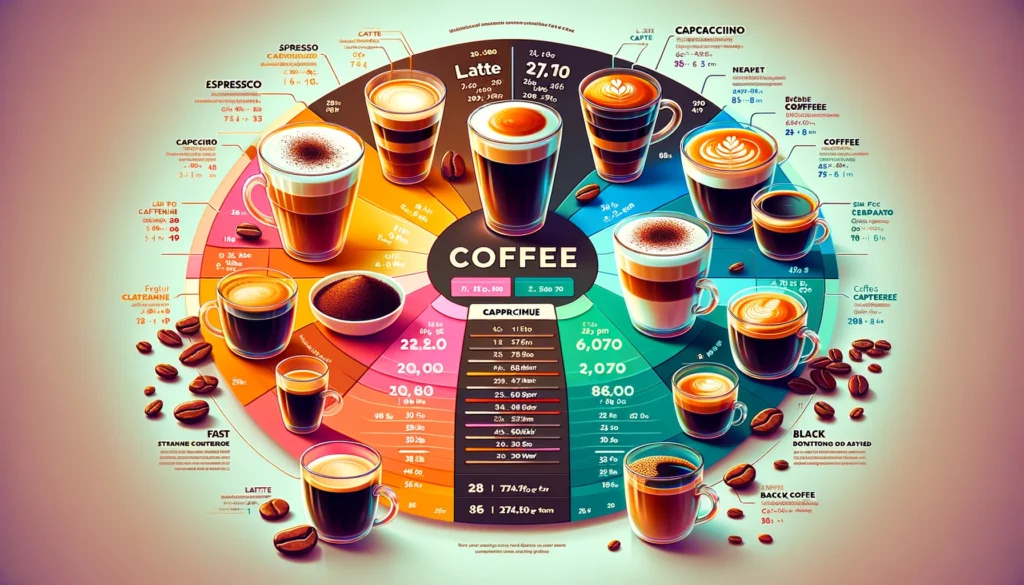 nutritional value of different types of coffee