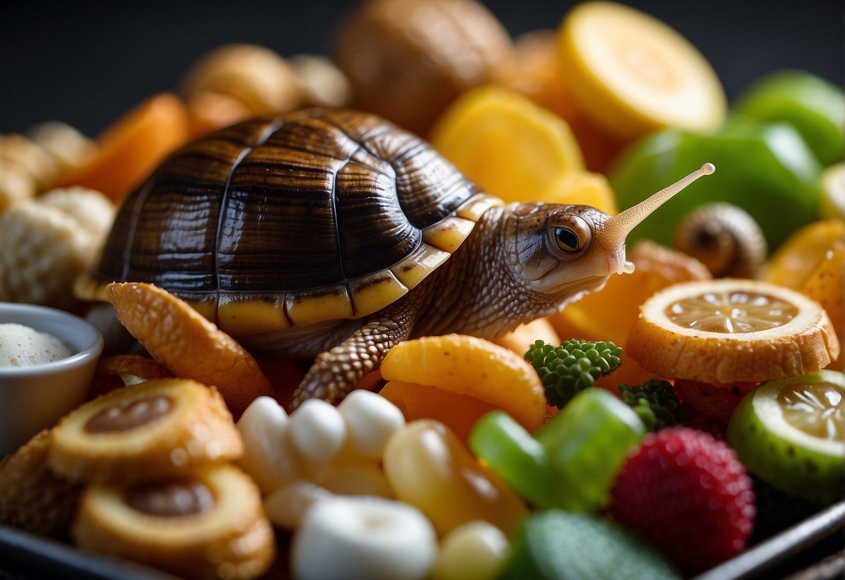 Various unhealthy foods (sugary drinks, processed snacks) surround a sluggish metabolism symbol (snail, turtle) to illustrate dietary habits that slow metabolism