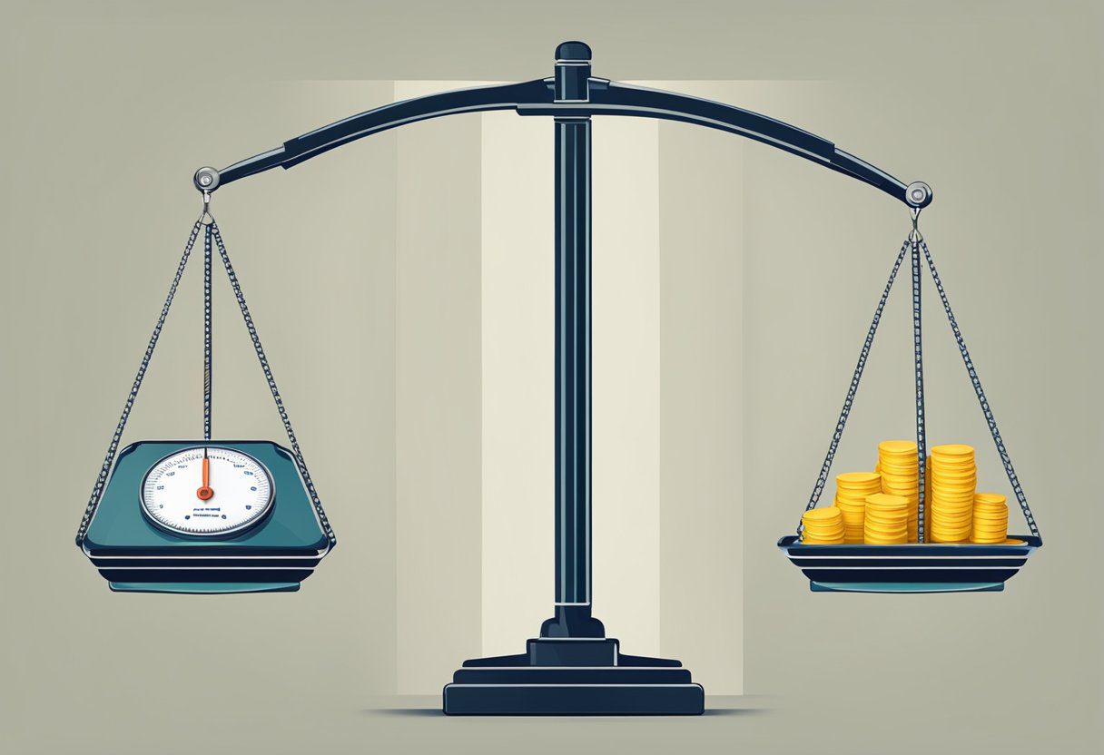 A scale weighing cost and benefits of health interventions