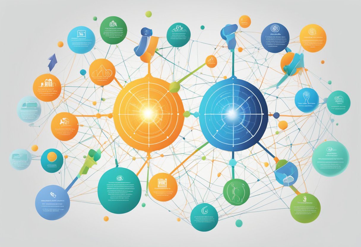 A vibrant, interconnected network of health interventions, radiating outward from a central point, symbolizing the value and impact of preventive health measures