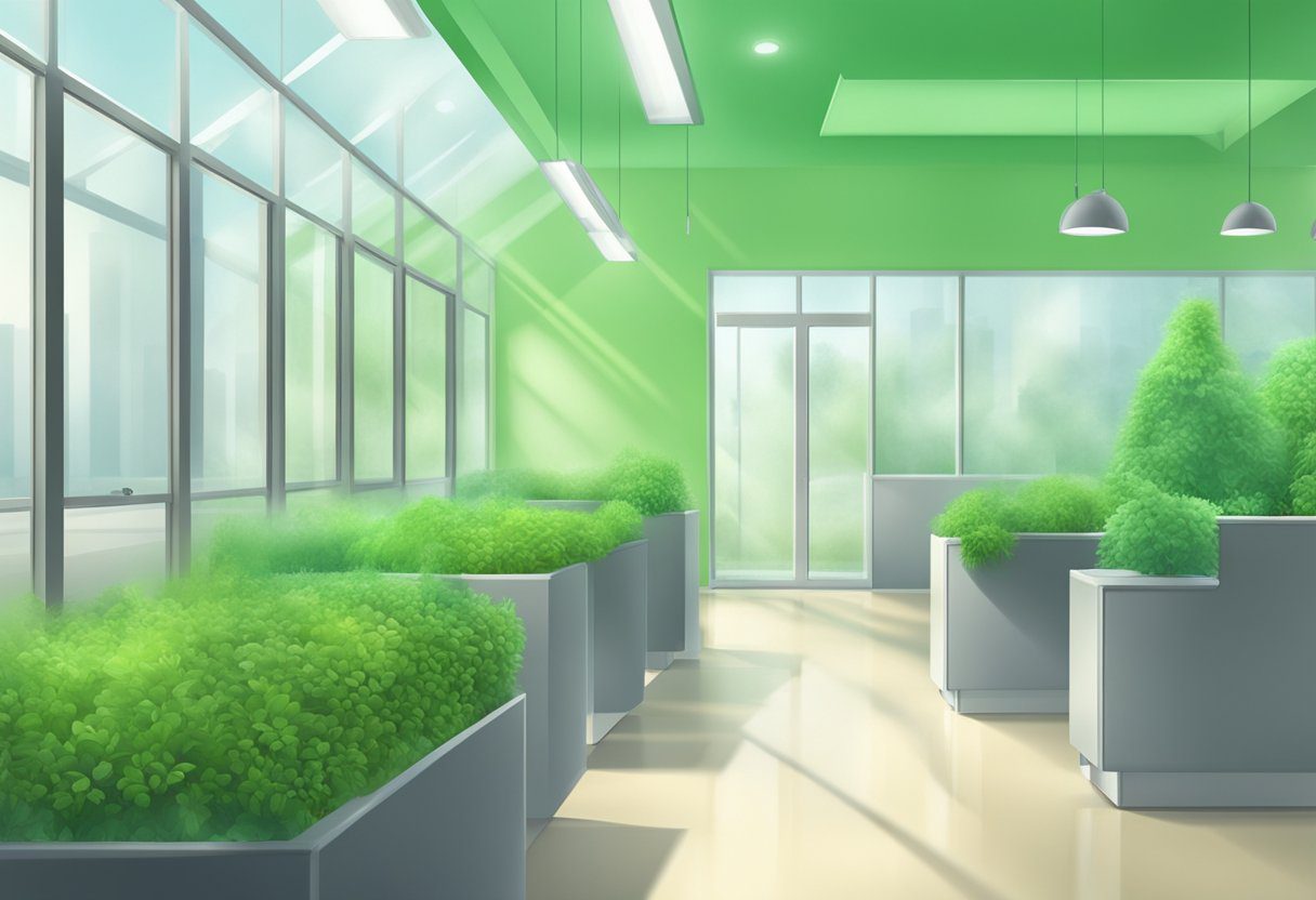 A clean, green environment with barriers against germs and viruses