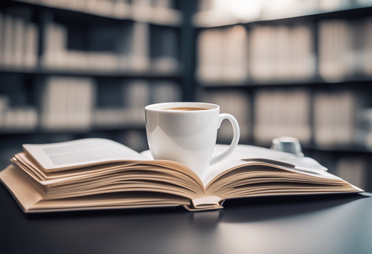A coffee cup surrounded by scientific journals on triple-negative breast cancer